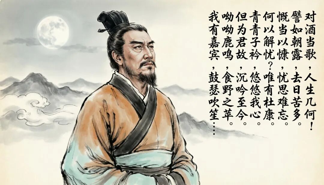 Qwen-Image-2.0生成的《短歌行》海报