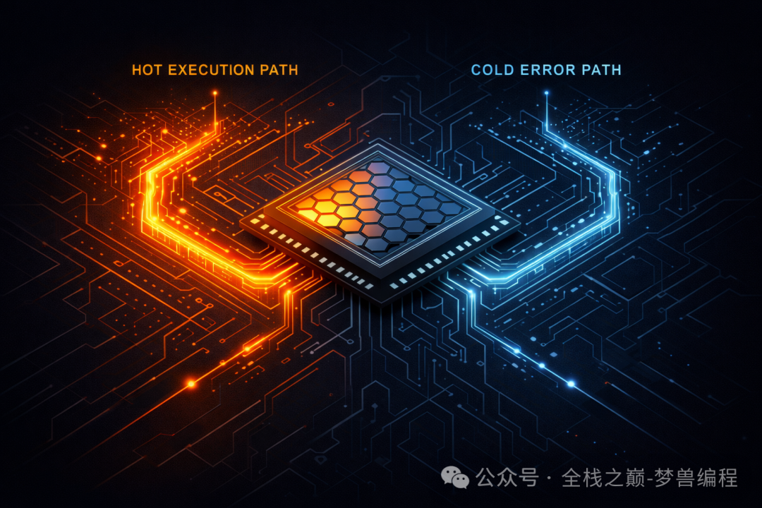 热执行路径与冷错误路径分离示意图