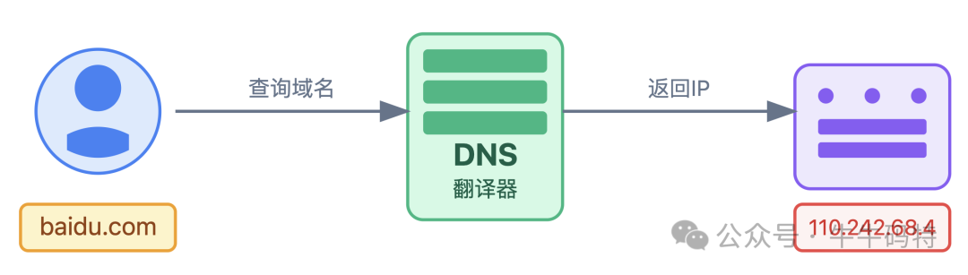 DNS域名解析流程图：从用户查询域名到返回IP地址