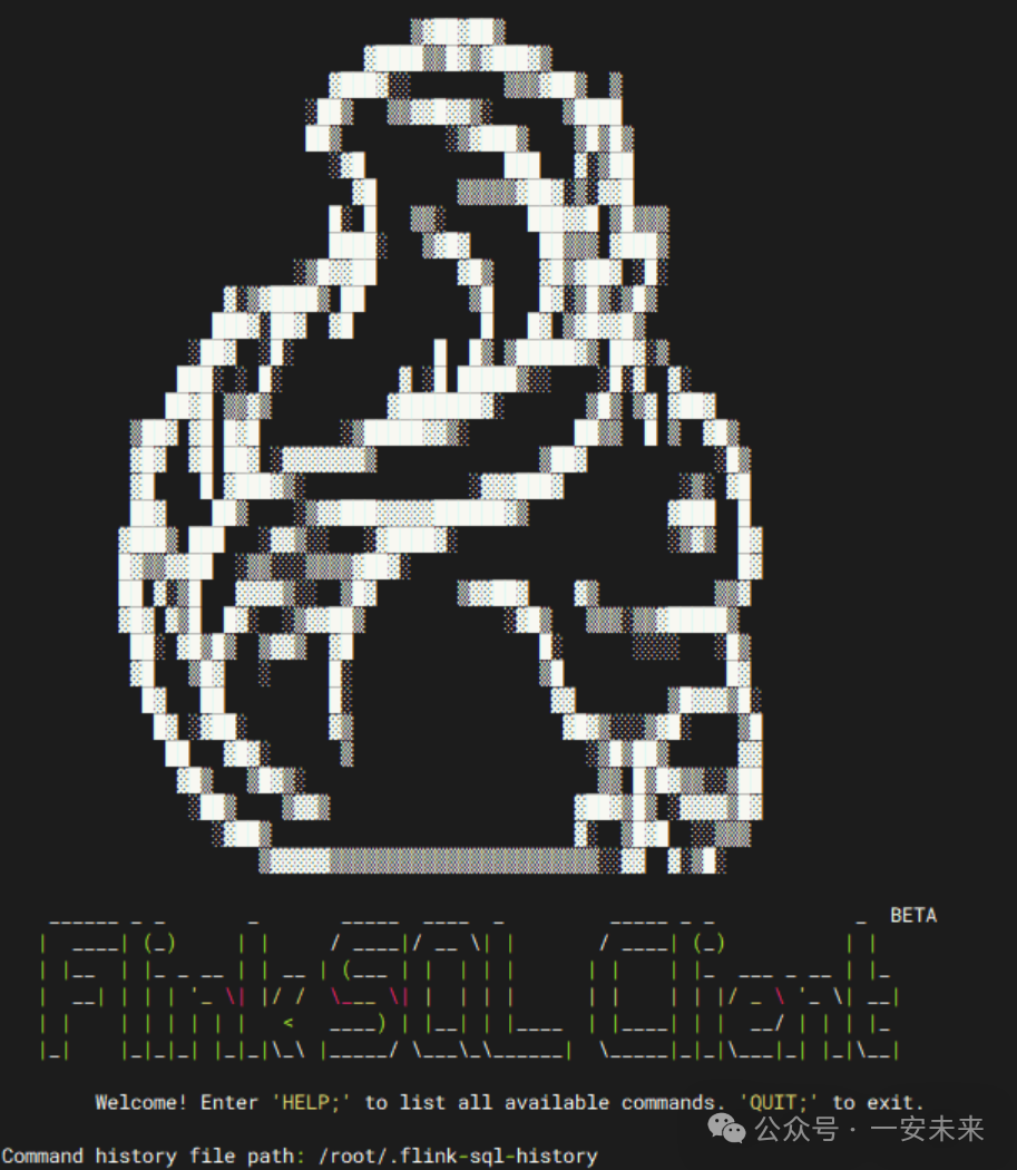 Flink SQL Client 启动成功界面