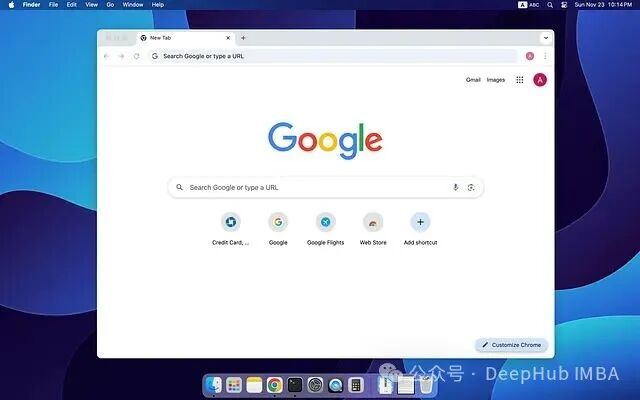 整洁的浏览器窗口示例，利于 AI 识别