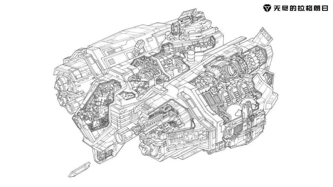 游戏舰船设计线稿与模型