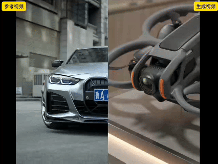 汽车广告运镜风格复刻大疆产品展示对比图