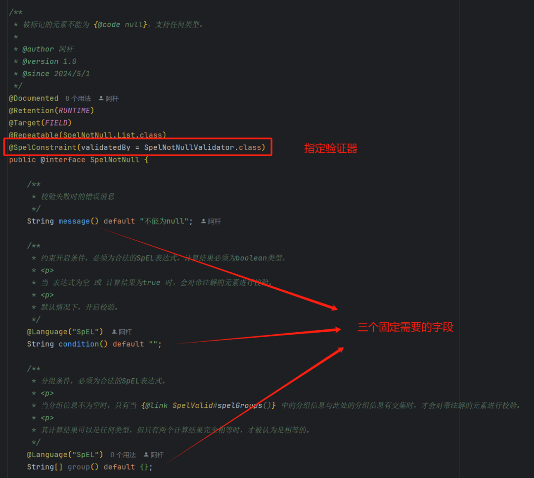 自定义SpEL校验注解代码示例
