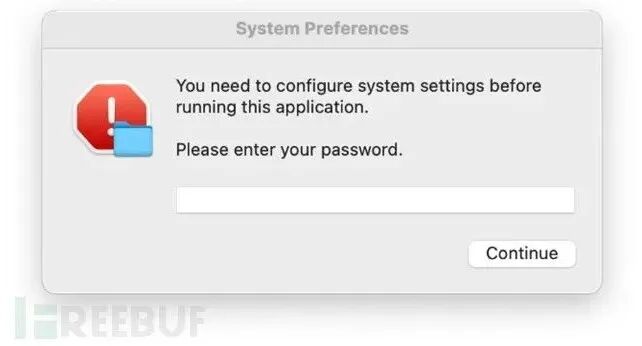 伪造 macOS 系统偏好设置的密码弹窗