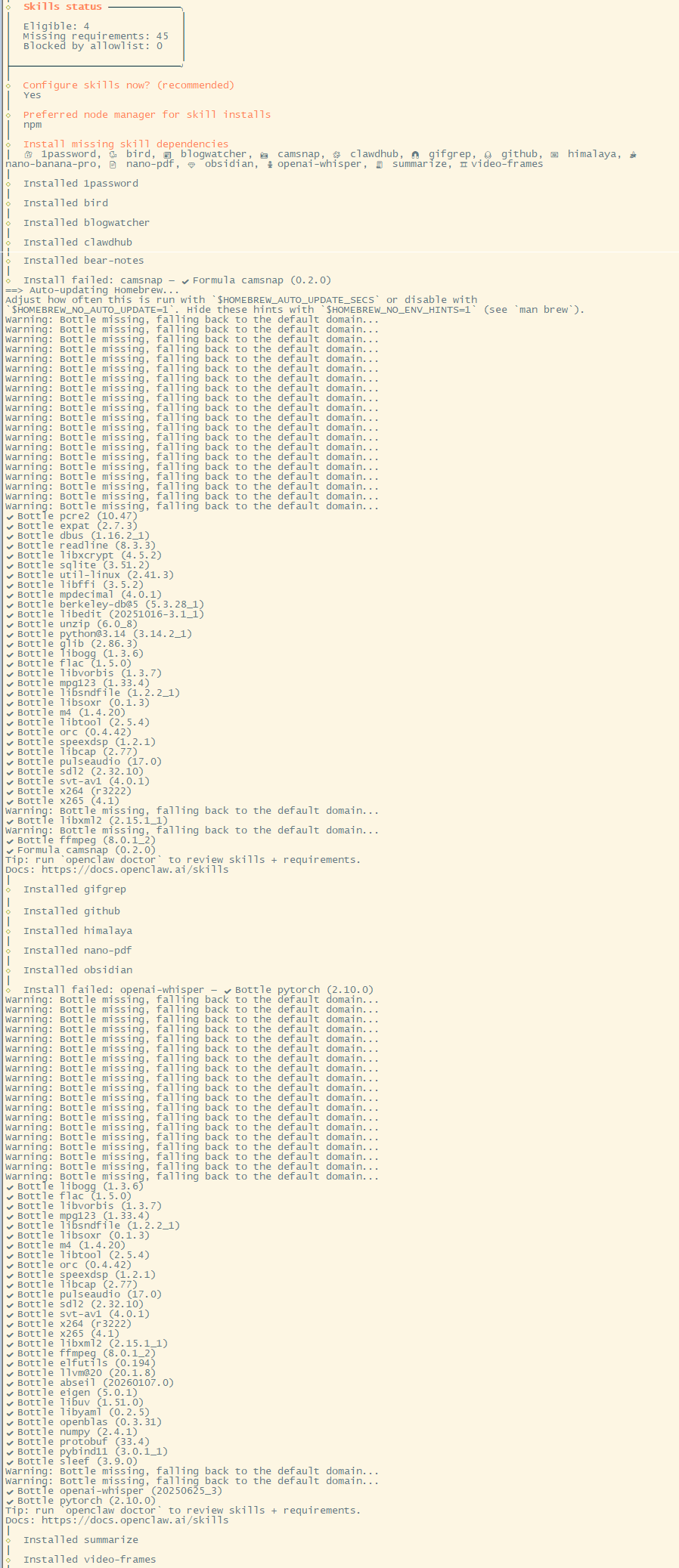 技能安装过程日志