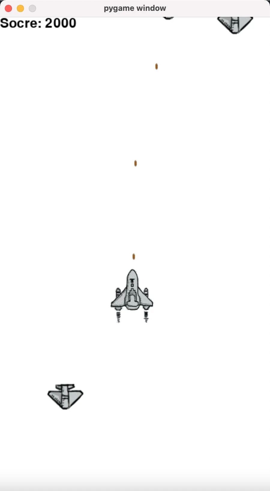 游戏画面左上角显示分数Score: 2000