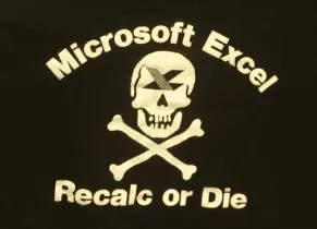 Excel 幽默梗图:Recalc or Die 海盗旗