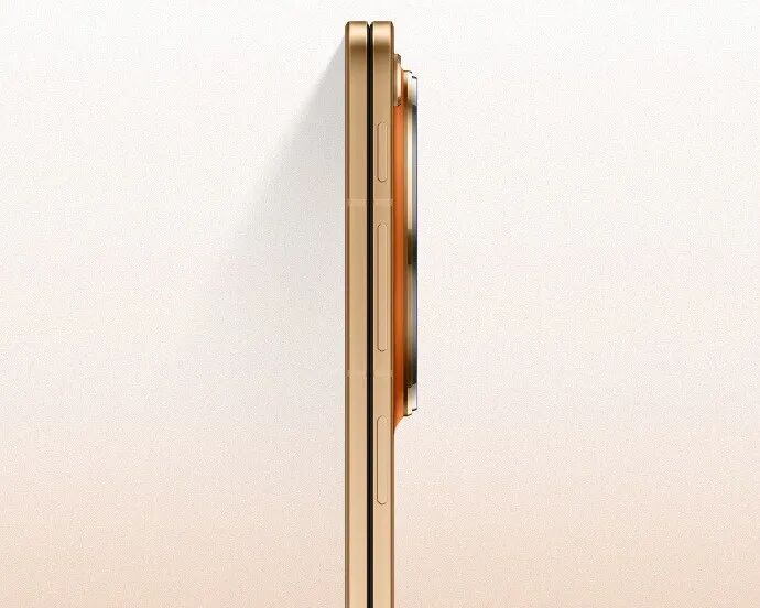 智能手机纤薄侧面特写