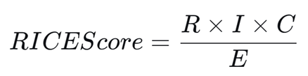 RICE优先级评分模型计算公式