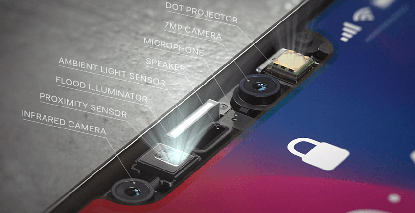 iPhone顶部传感器组件解剖图