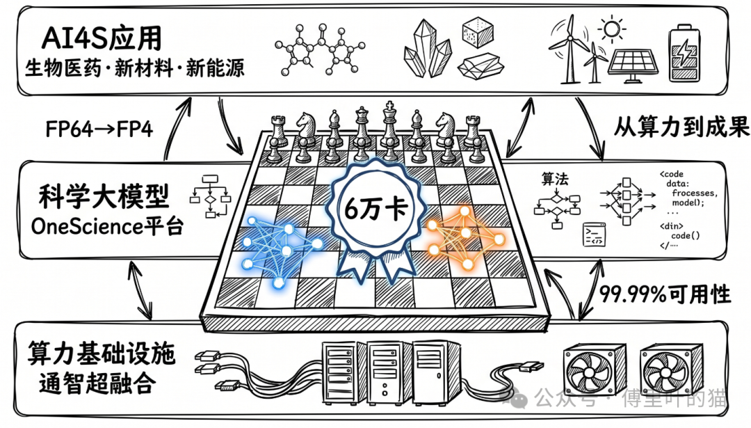 AI4S产业架构：从6万卡算力底座到科学大模型与应用