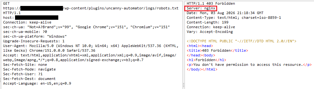 Nginx 返回 403 Forbidden 访问拒绝