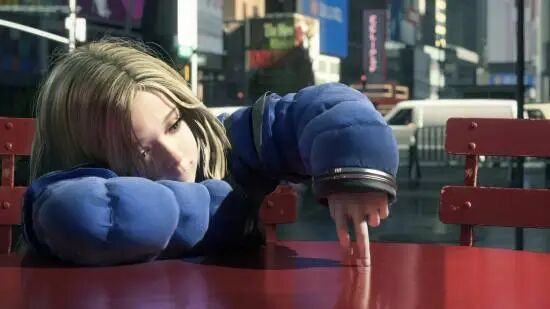 《生化危机9》角色疲惫地趴在桌上