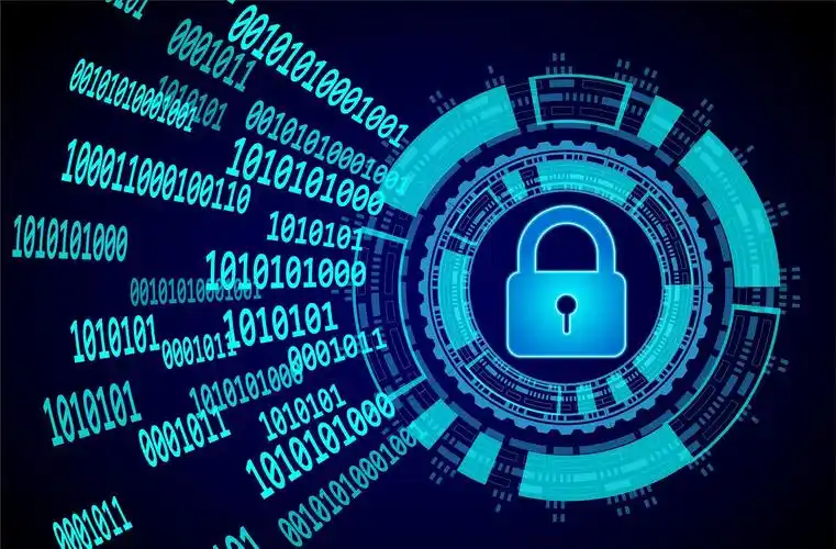 数据安全与网络安全加密锁示意图