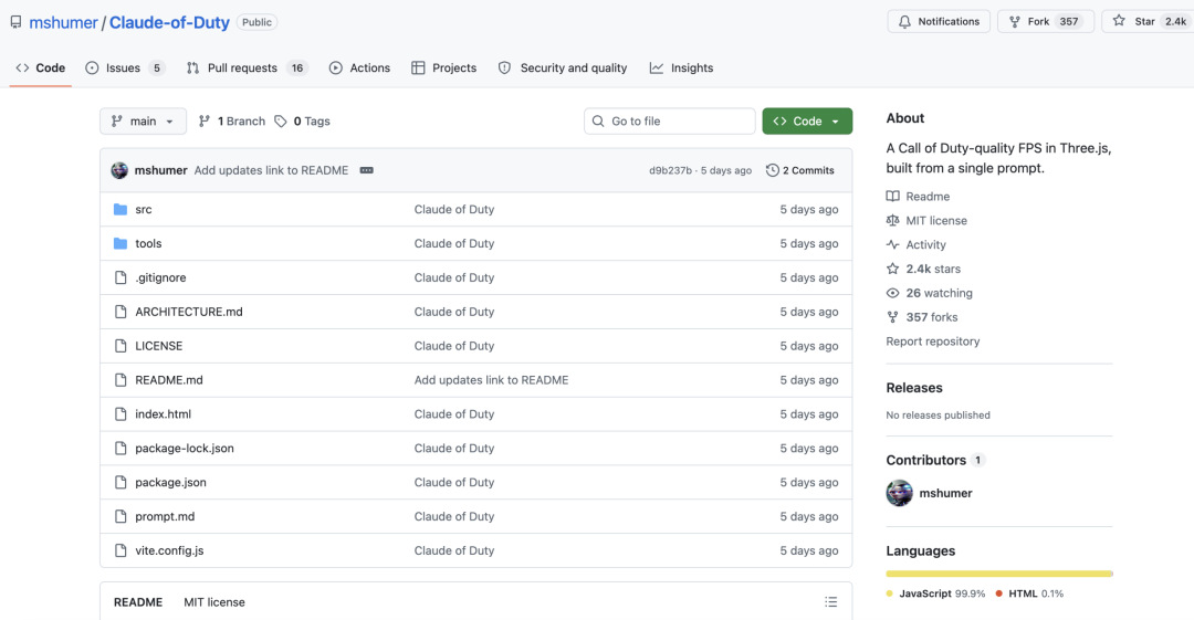 Claude-of-Duty GitHub 仓库截图