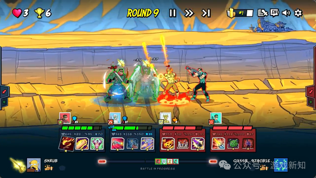 横版自走棋项目战斗截图