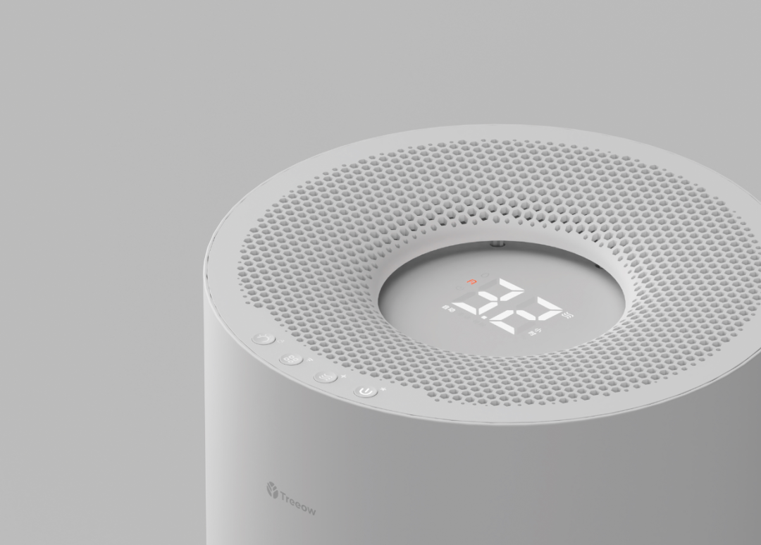 无雾纯加湿器顶部控制面板特写