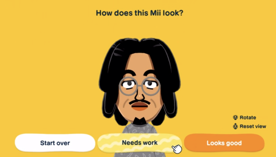 Mii角色确认界面