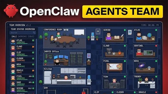 OpenClaw 智能体团队管理界面