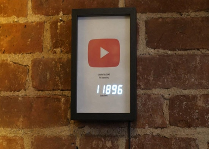 YouTube订阅者计数器显示
