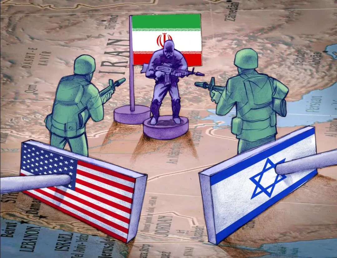 美以伊冲突局势漫画