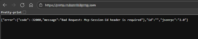 浏览器中返回的JSON错误信息