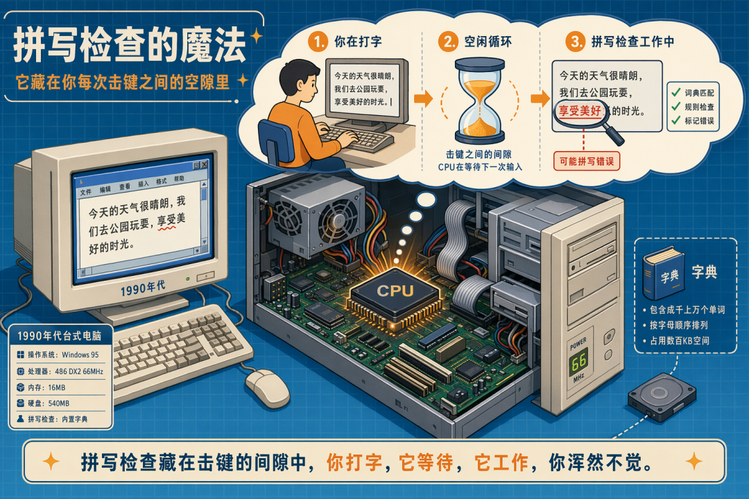 Tony 的天才设计，把拼写检查藏进击键间隙
