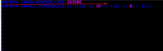 代码编辑器显示 LINUX_VERSION_CODE 和 KERNEL_VERSION 宏定义