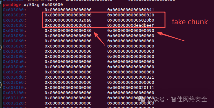 内存中伪造的chunk