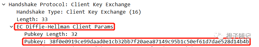 Client Key Exchange报文结构抓包图