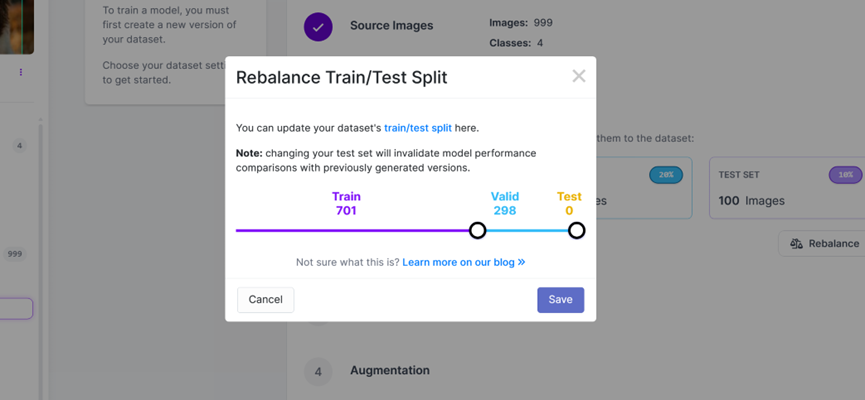 Roboflow调整数据集划分比例