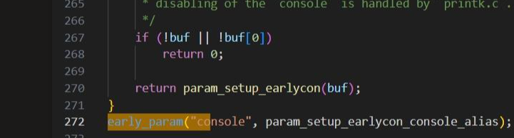 early_param console 代码