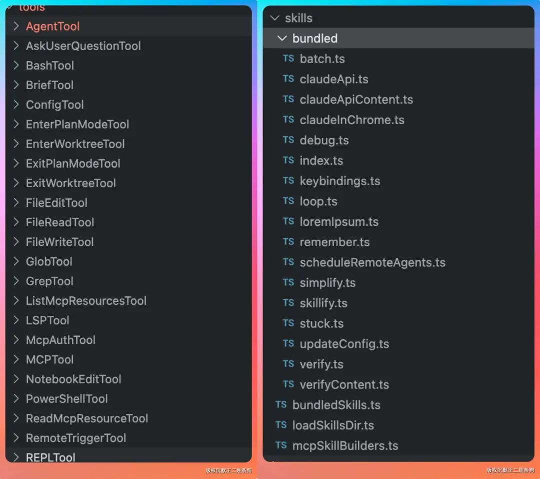 tools和skills目录结构截图