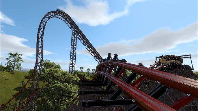 过山车3D渲染图像