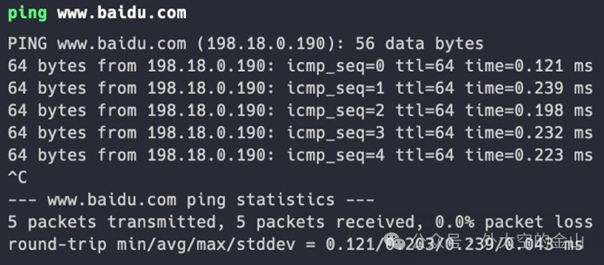 ICMP请求被劫持示意图