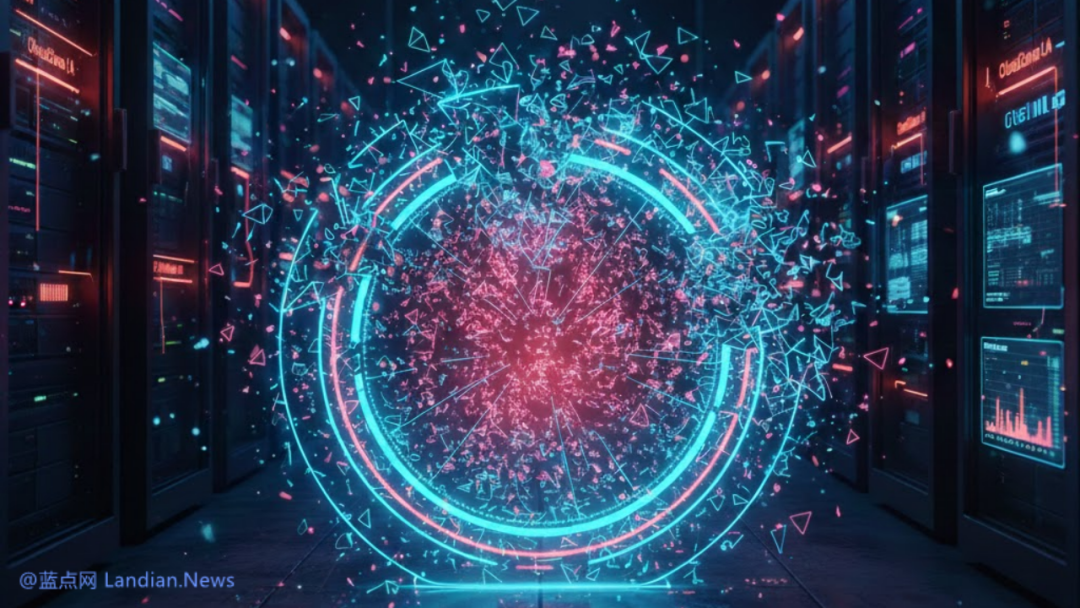 科幻风格服务器机房概念图