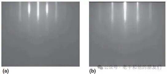 硅衬底上外延钛酸锶的RHEED图案
