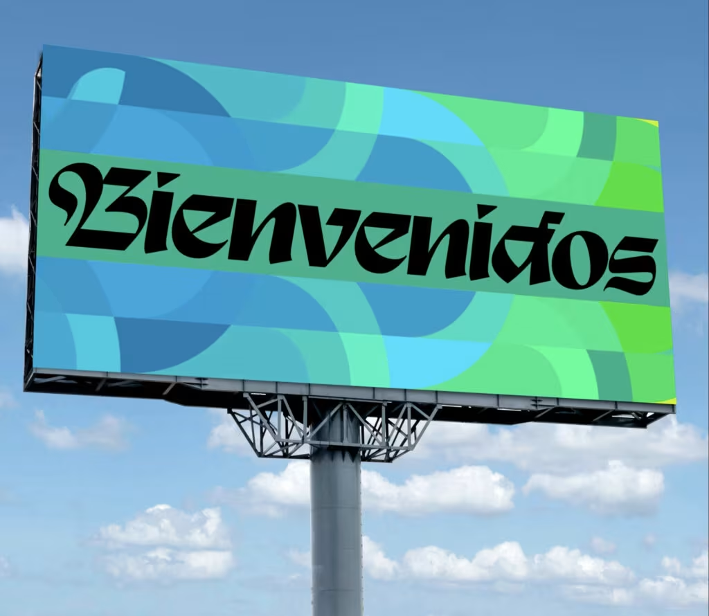 应用LA28视觉系统的户外大型欢迎广告牌