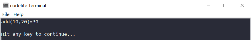 通过函数指针调用add函数并输出结果