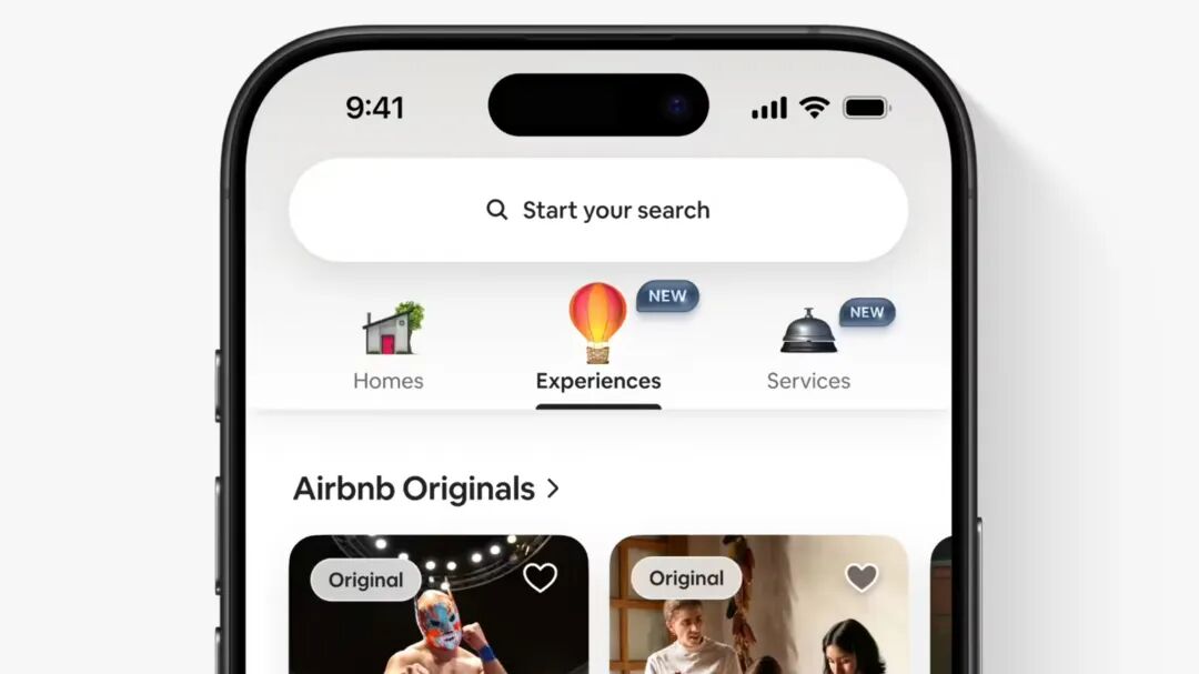 Airbnb 应用 AI 搜索界面