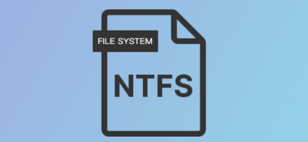 NTFS文件系统图标,深蓝渐变背景上的文件图案