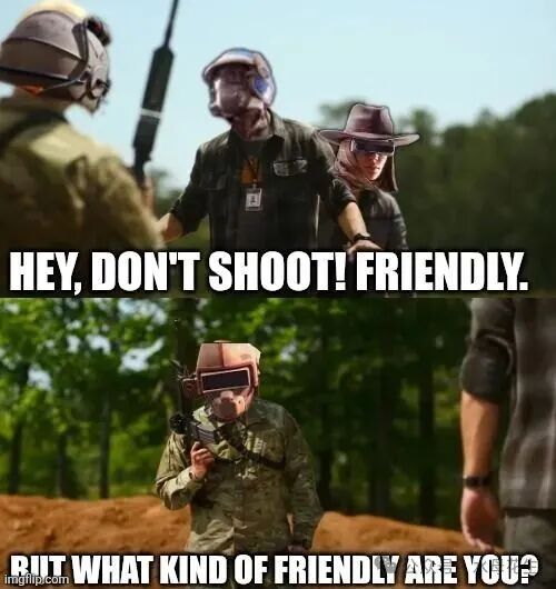 游戏角色对话截图，内容涉及身份识别