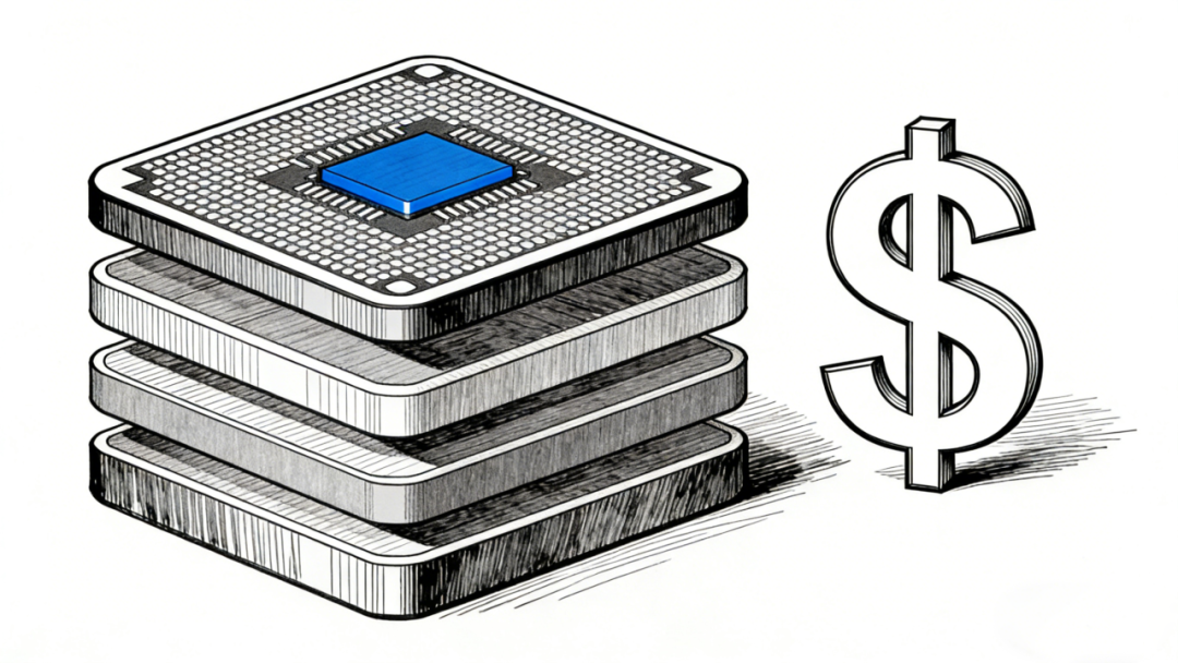 象征高成本的科技与美元符号结合图