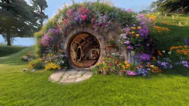 Spark 2.0渲染的草原洞穴小屋场景,转换流畅