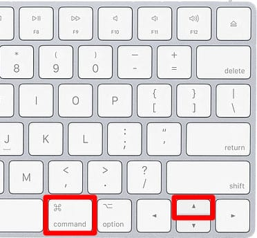 Mac 键盘 Command 键与方向键特写