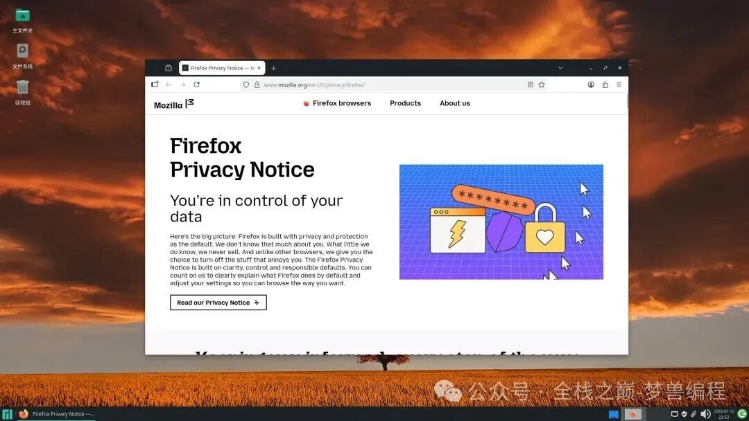 Manjaro 预装 Firefox 浏览器的隐私声明