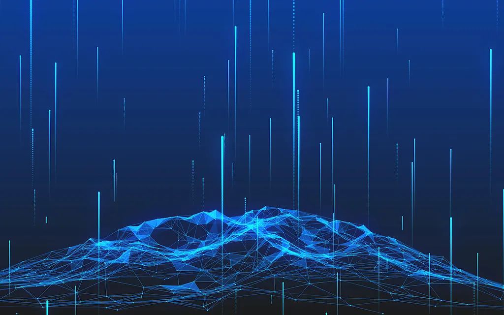 抽象科技背景下的网络结构概念图