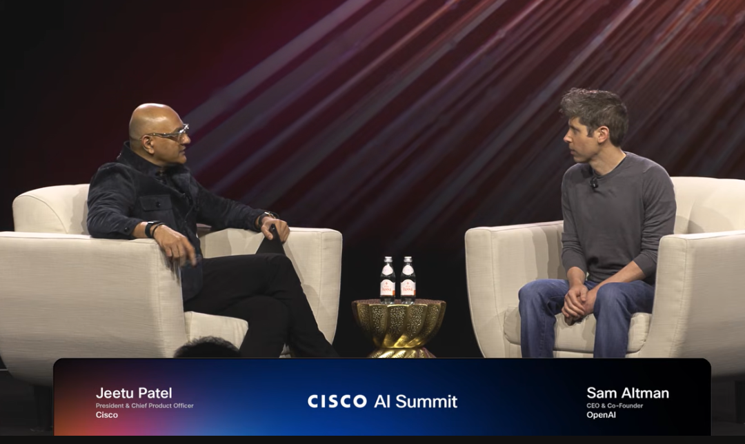 Sam Altman在CISCO AI峰会访谈现场