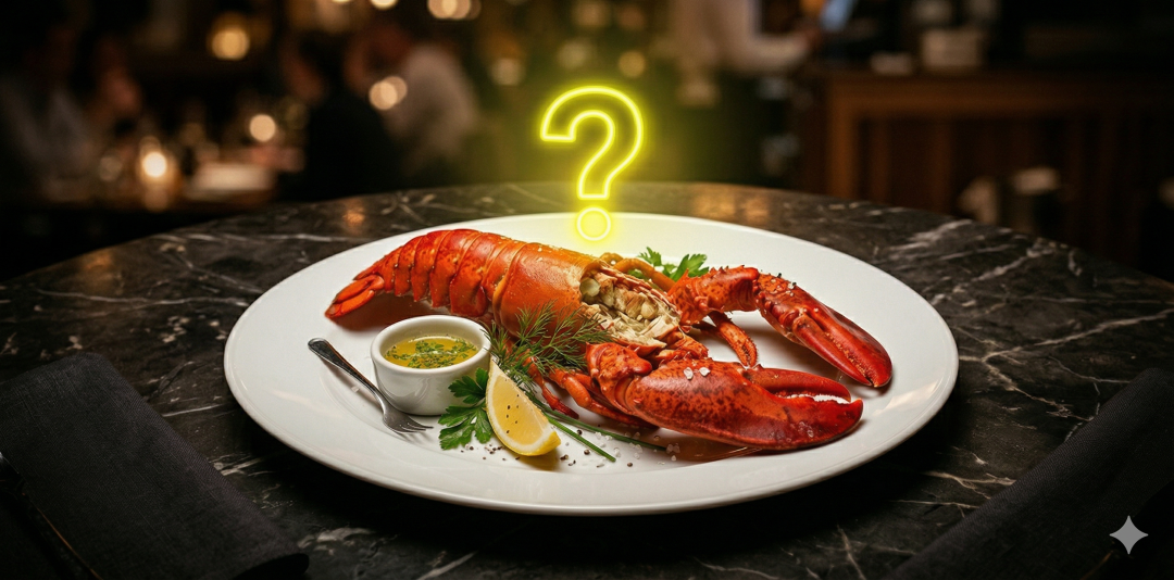 带有问号的龙虾梗图